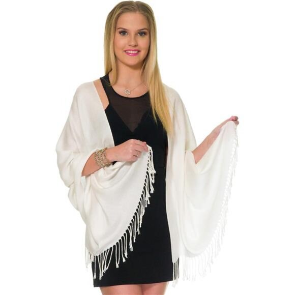 Pashmina Shawls and Wraps for Evening Dresses, Large Soft Pashminas Wedding - Picture 3 of 7